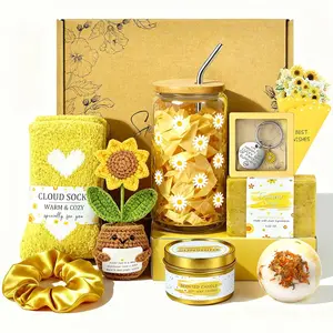 Get Well Soon Gifts Baskets for Women, Unique Birthday Gifts for Women Her Mom Friend Teacher, Sending Sunshine Gift Sunflower Gift, Thinking of You Care Package