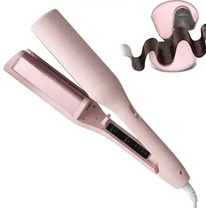 Eggroll Curling Iron, Hair Crimper Waver, Ionic Deep Waver Hair Curler Tool, 1.26 Deep V Waver Curl Machine Anti-Scald, Easy to Use