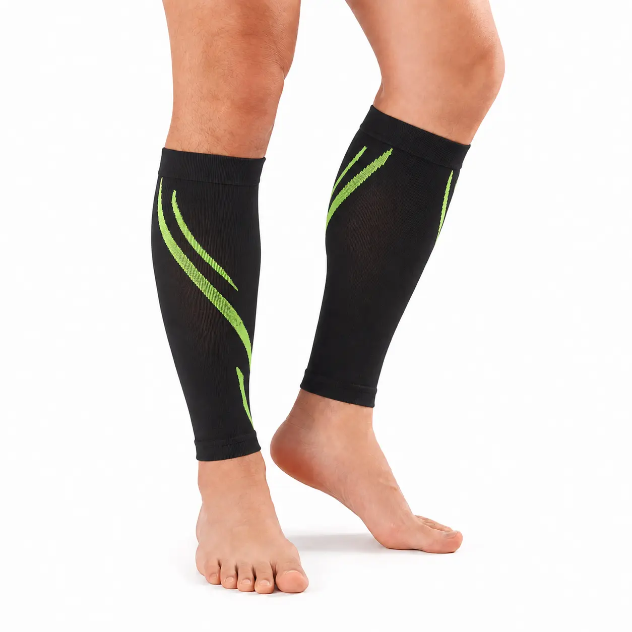 Isunie Calf Compression Sleeves 1/2 Pairs for Women & Men – Breathable, Sweat-Wicking Compression for Calf Support, Running, Fitness, Skipping Rope, Volleyball, Summer Deal
