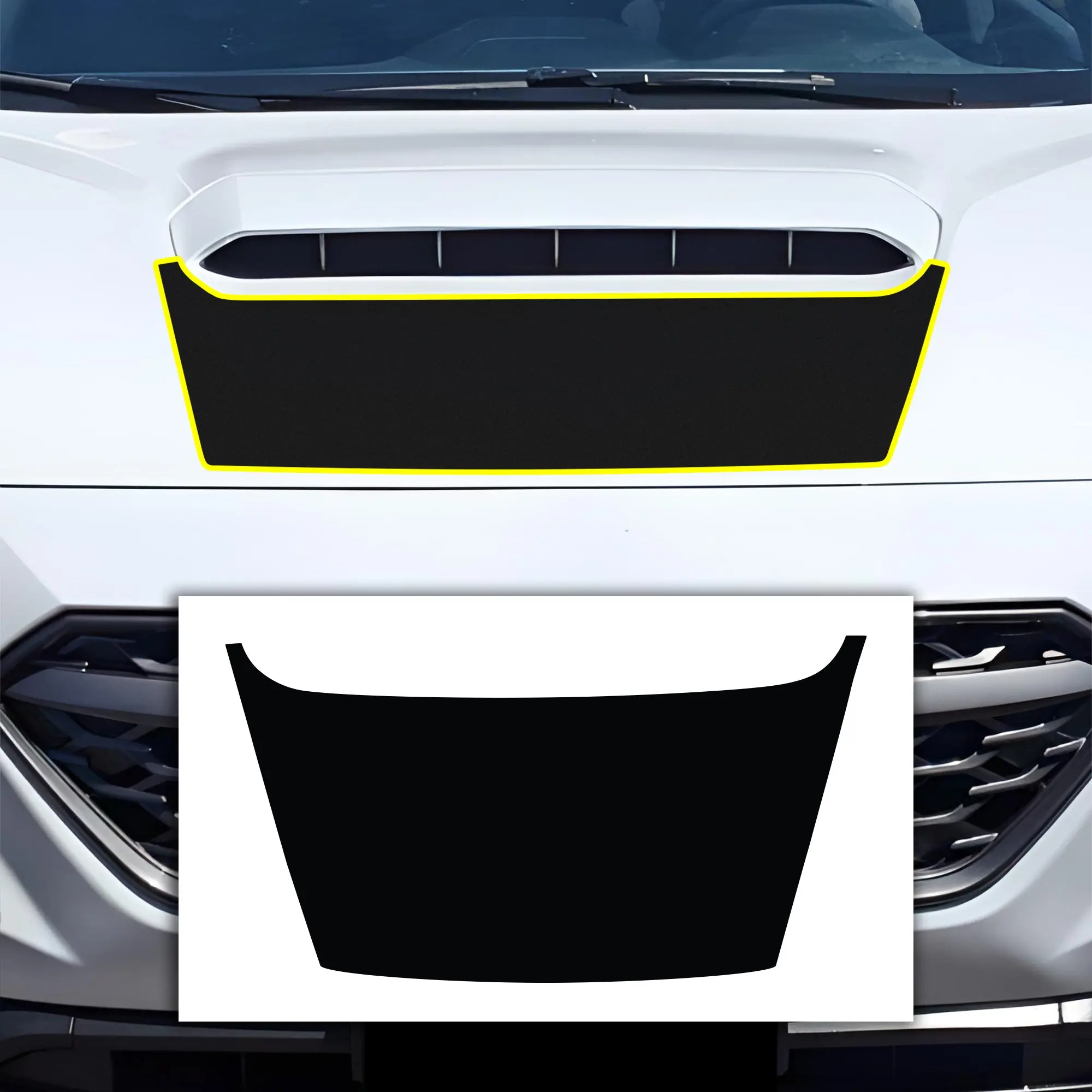 Hood Scoop Vinyl Overlay Decal Stickers Fits Subaru WRX 2022-2025