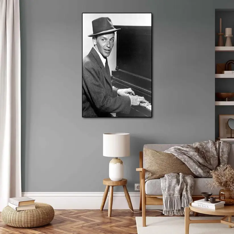 Poster!!!Frank Sinatra Black White Piano Poster