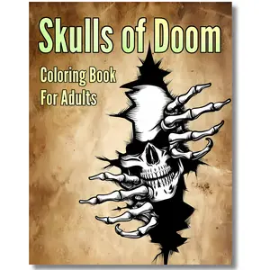 Skulls Of Doom Adult Coloring Book - Spooky Pages, Grim Ripper, Gothic Witches, Occult Skeletons - Halloween Activity Book for Adults