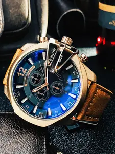 Men's Business Fashion Round Dial Analog Quartz Wristwatch, Watch for Party, Daily Clothing Decor, Trendy Exquisite Fashionable Stylish Watch for Birthday Gift with Box, Business Fashion Watches