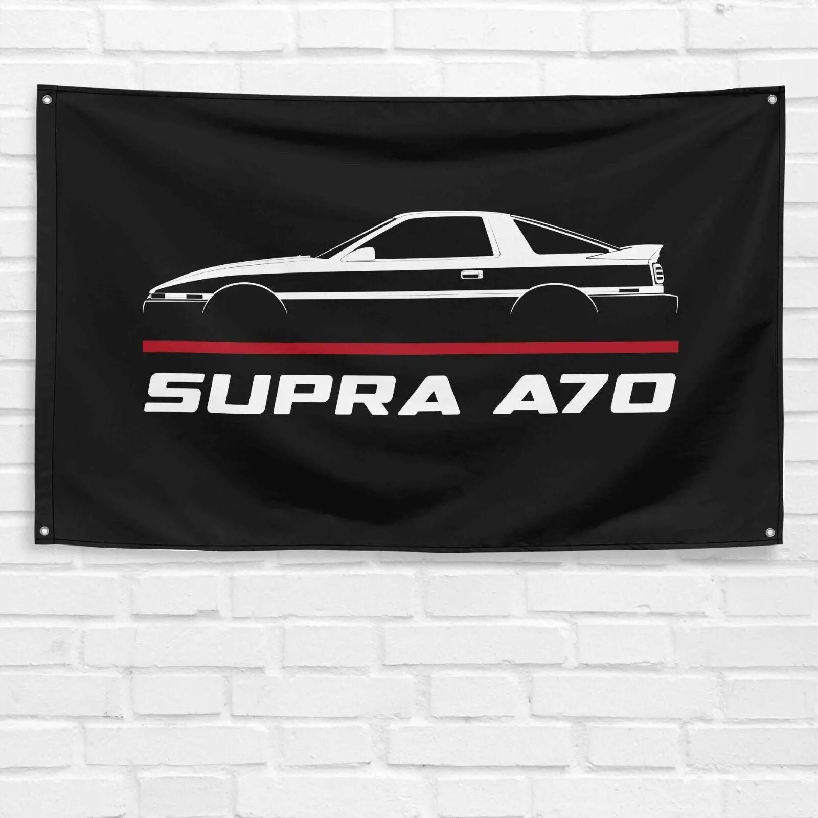 Unbranded Handmade 3x5 ft Vibrant Synthetic Single-Sided Wall Hanging Backdrop, Wall Decoration for 1986-1993 A70 Car Enthusiasts’ Garage Man Cave, Dad & Grandpa Birthday Gift Banner