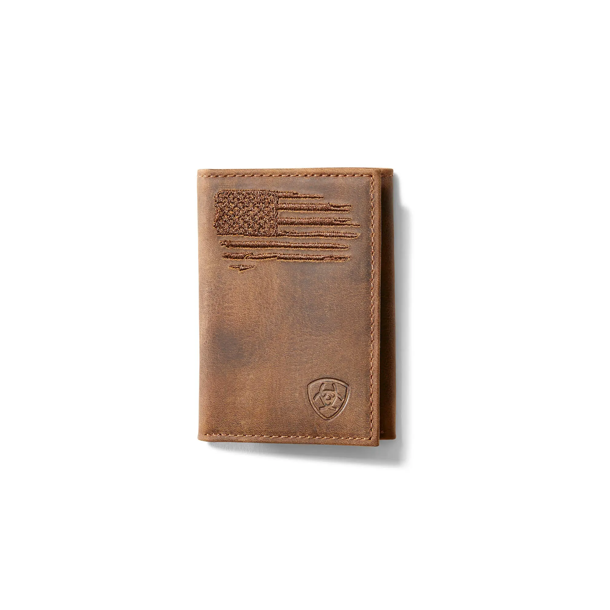 Men's Trifold Wallet Patriot Flag Embroidery