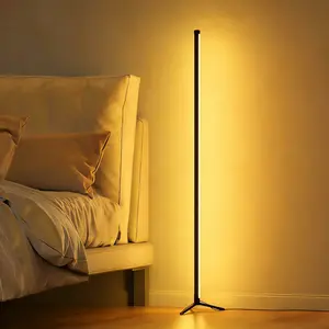Smart RGB LED Floor Lamp,39.37 Inch Tall,Modern  Mood Lighting with Music Sync, USB Powered, Button Control,Adjustable Brightness & Color，Bedside Decorative Lamp, Gaming and Study Decoration, Holiday and Birthday Gift, Halloween and Christmas Decoration