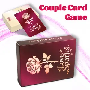 50 sheets Love sparks card  ambiguous interaction dialogues between couples for night dating and drinking games, casual board games for adults