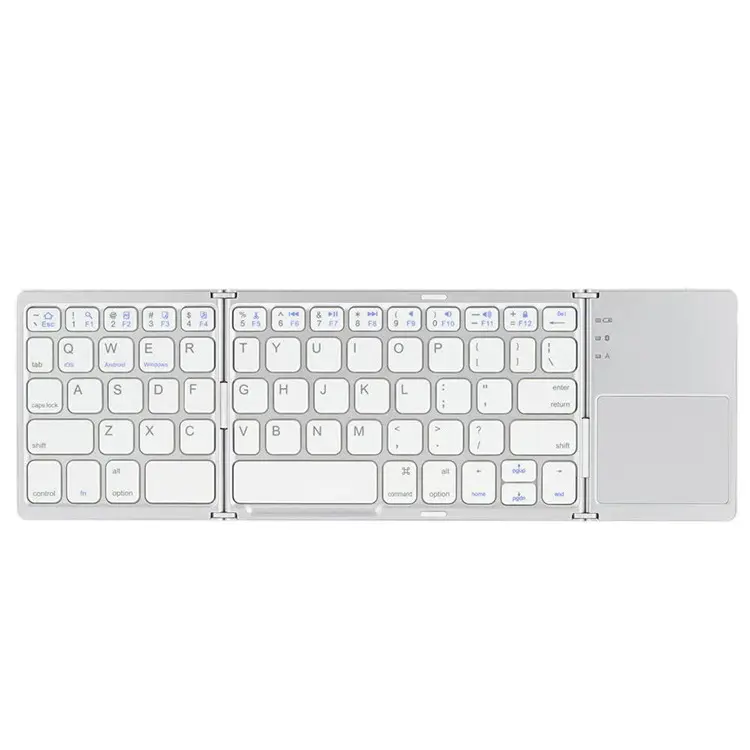 Ultra-thin wireless 70% off foldable keyboard for mobile phones and tablets with touchpad and Bluetooth connectivity