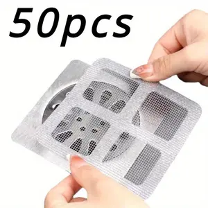 Disposable Shower Hair Catcher, 50pcs/set Disposable Shower Drain Hair Catcher, Hair Stopper, Drain Filter Net Cover, Drain Protector, Bathroom Gadgets