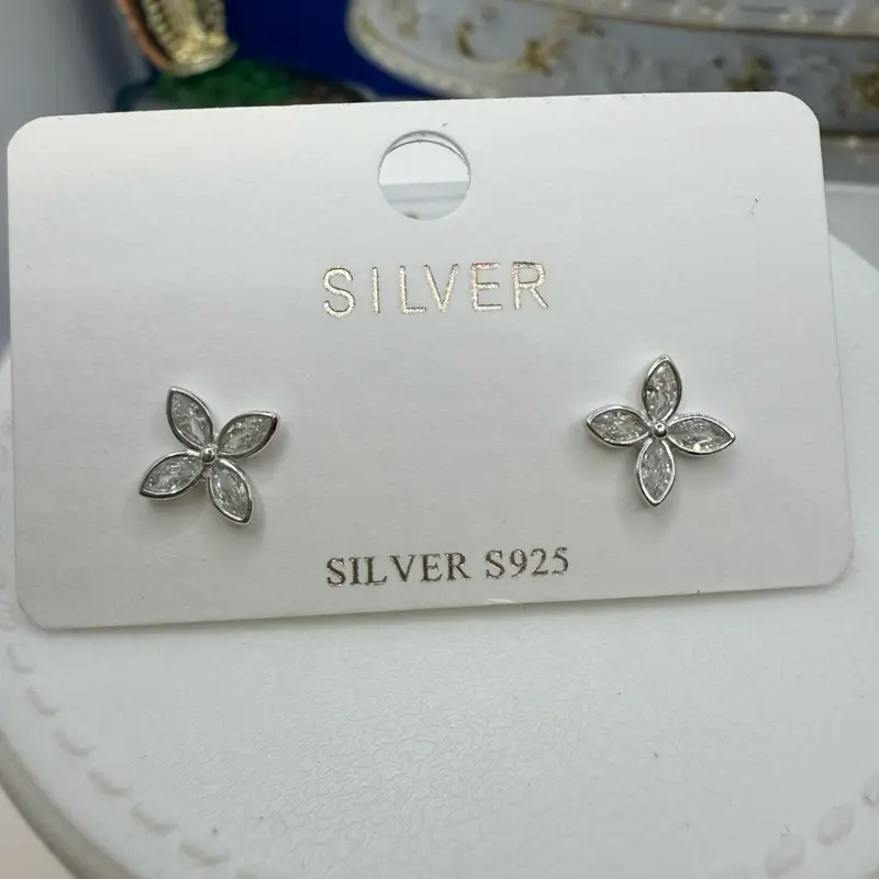 925 sterling silver baby studs high quality  Italian silver cubic zirconia stones)) aretes de plata Italiana Alta calidad piedras finas de zirconia para Bebe de Bolita