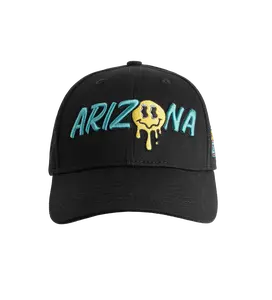 Black & Teal Club 'Zona Drippy Smiley Snapback Hat