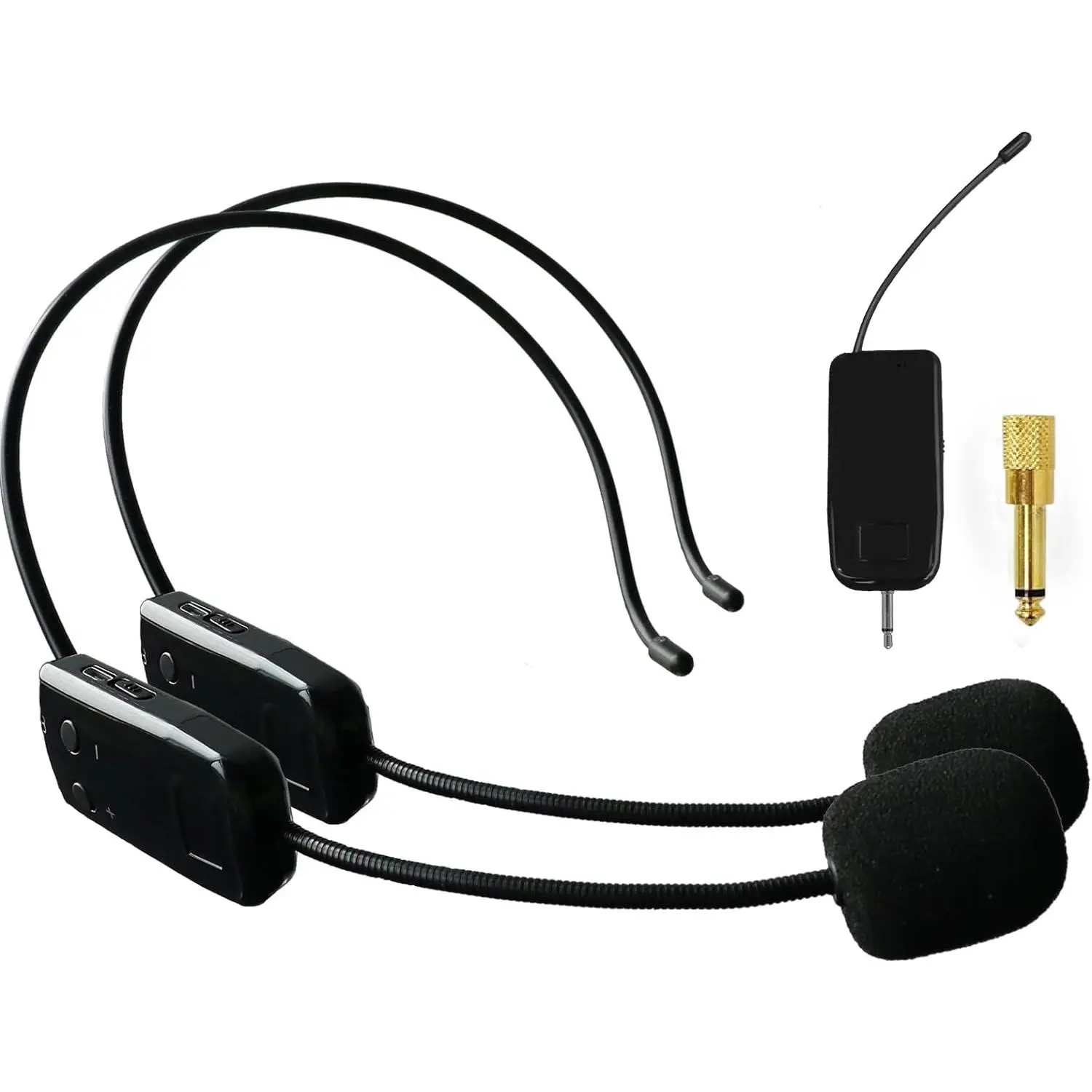 Microphone System for 2 People, 2.4G   Headset Mics Ideal for Speakers, Voice Amplifier, PA System, Teacher, Tour Guides, Fitness Instructor
