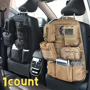 Car Seat Back Storage Bag, Tactical Molle Bag, Multi-grid Design Car Seat Back Storage Bags for Outdoor Camping Hunting, Car Storage Bag for Sundries Stowing, Car Interior Accessory, Car Accessories, Universal Car Accessories