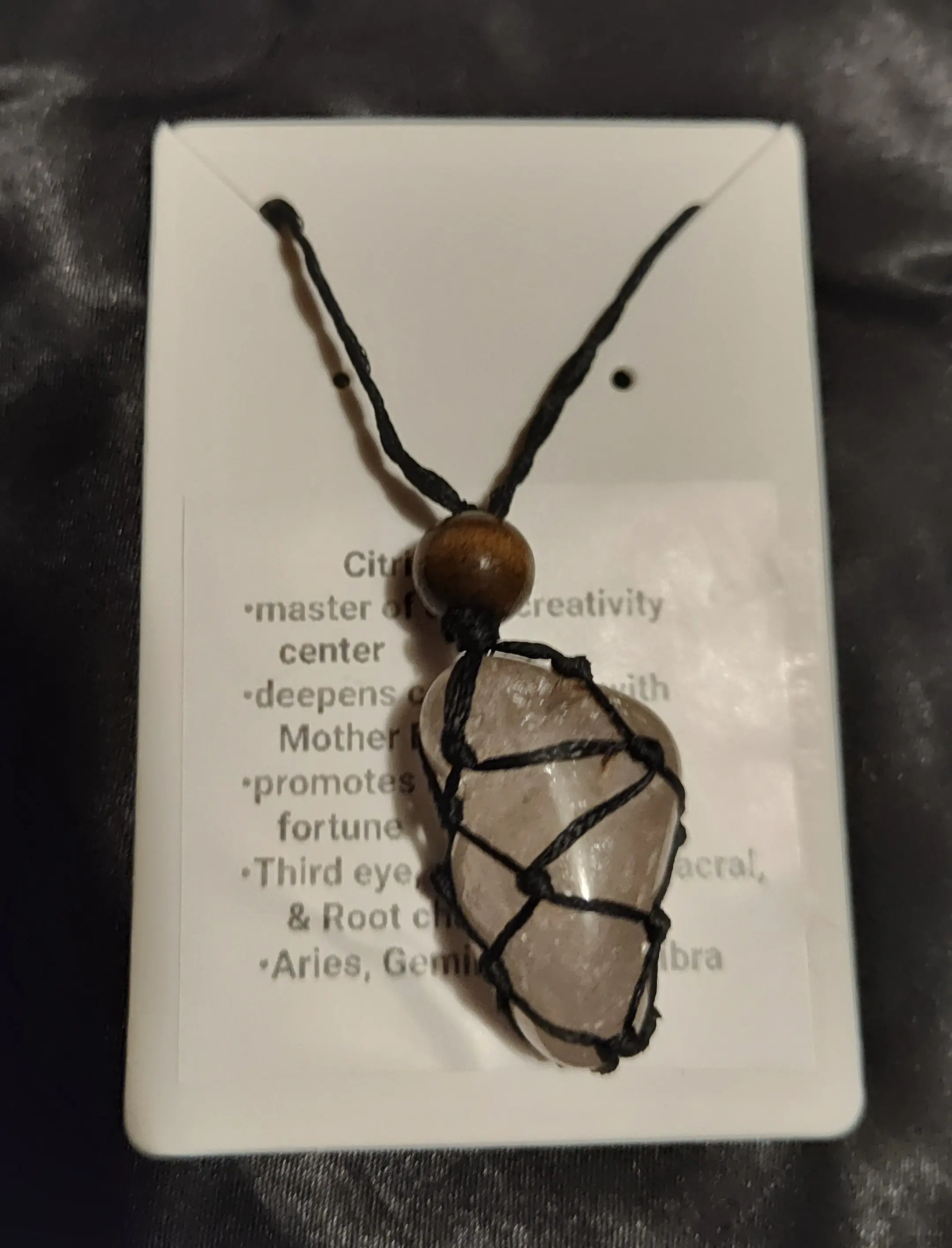 Handcrafted citrine necklace