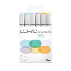 Copic - Sketch Marker Set - Pale Pastels, 6 pk