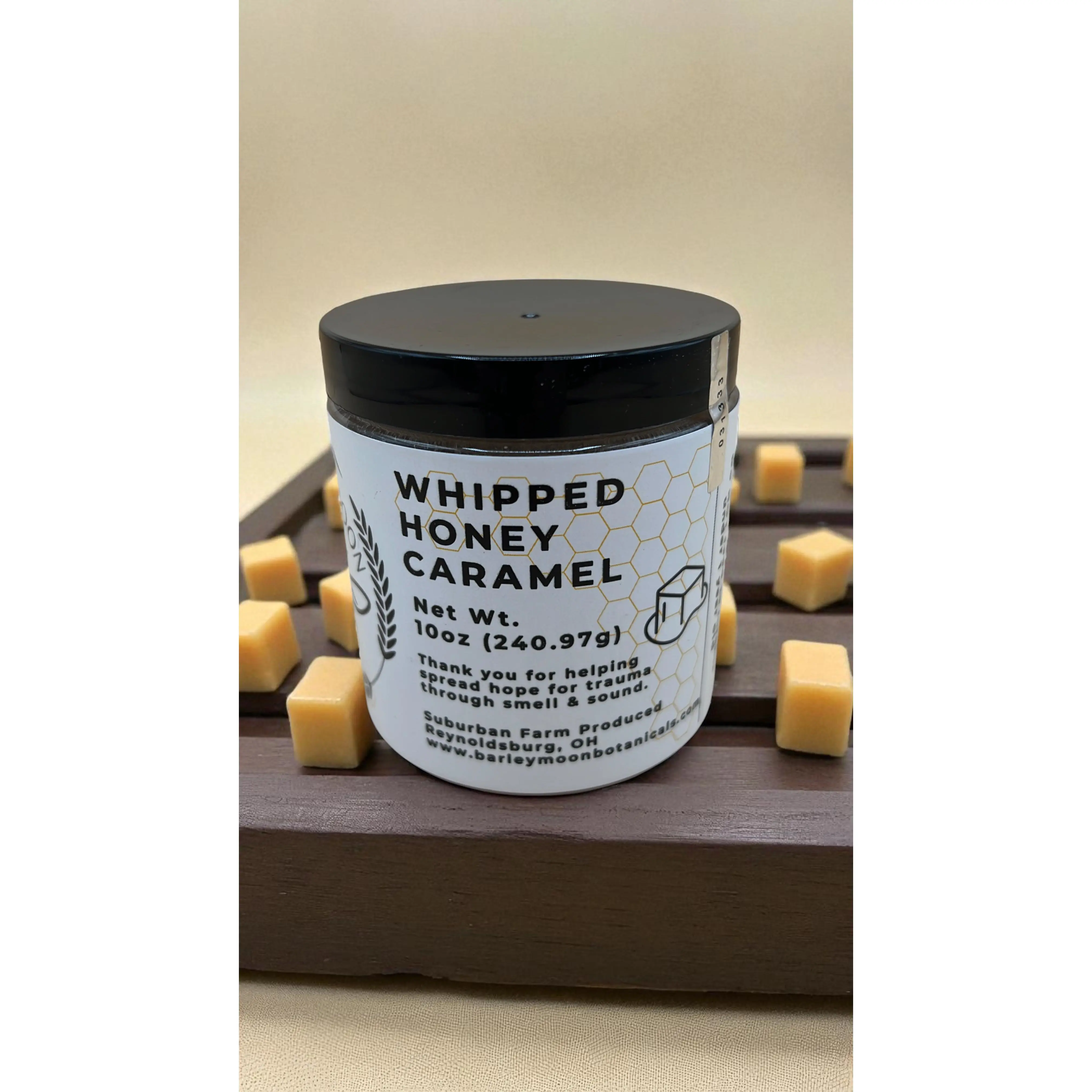 Caramel Creamed Honey - Barley Moon Botanicals - Pure Honey, Natural Ingredients