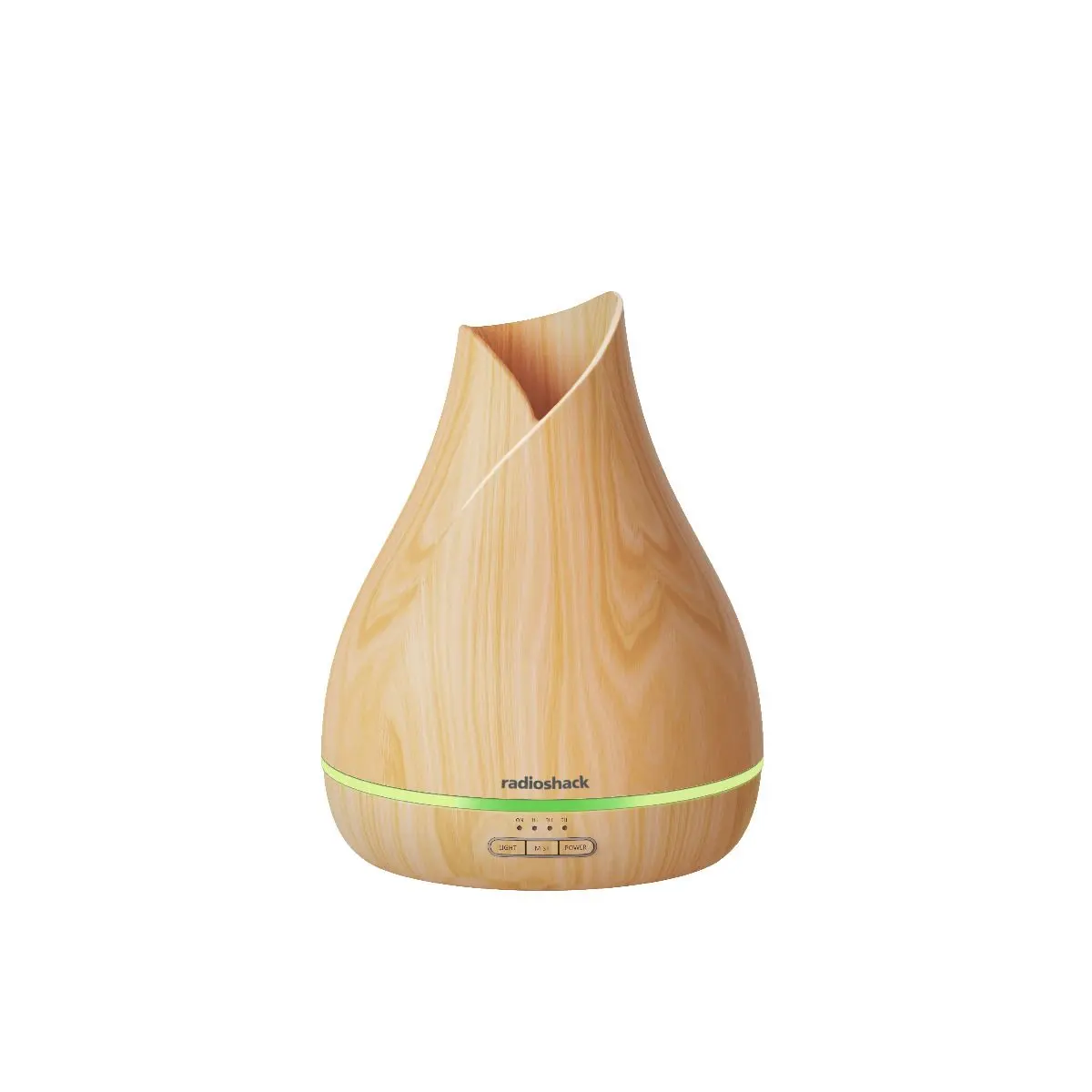 RadioShack 6103038 500ml Essential Oil Diffuser Humidifier - Compact Unit, App-Controlled, Multi Misting Modes, Subtle Light, Wood Finish, Detachable Water Tank, Portable Refillable Scent Machine, Diffuser for Home, Dual Mist Aromatherapy Machine