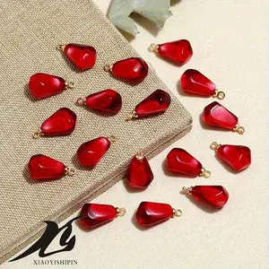 5pcs Adorable Resin Red Pomegranate Seed Charms - Beading & Jewelry Making Charms for DIY Earrings, Necklace Pendants, and Jewelry Findings - Perfect Gift Accessories for Valentine's Day and Romantic Occasions