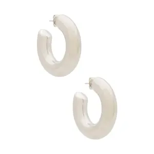The M Jewelers NY The Large Hailey Hoops in Silver