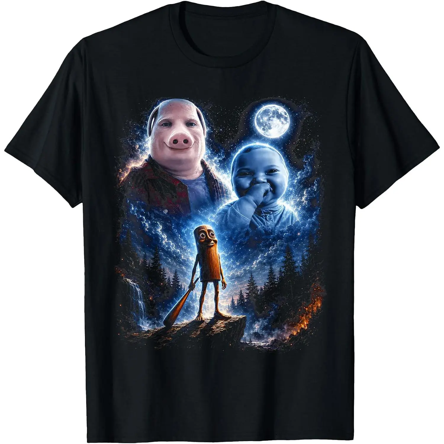 Tung Tung Tung Sahur John Pork AI Baby T-Shirt Unisex Cotton Clothing