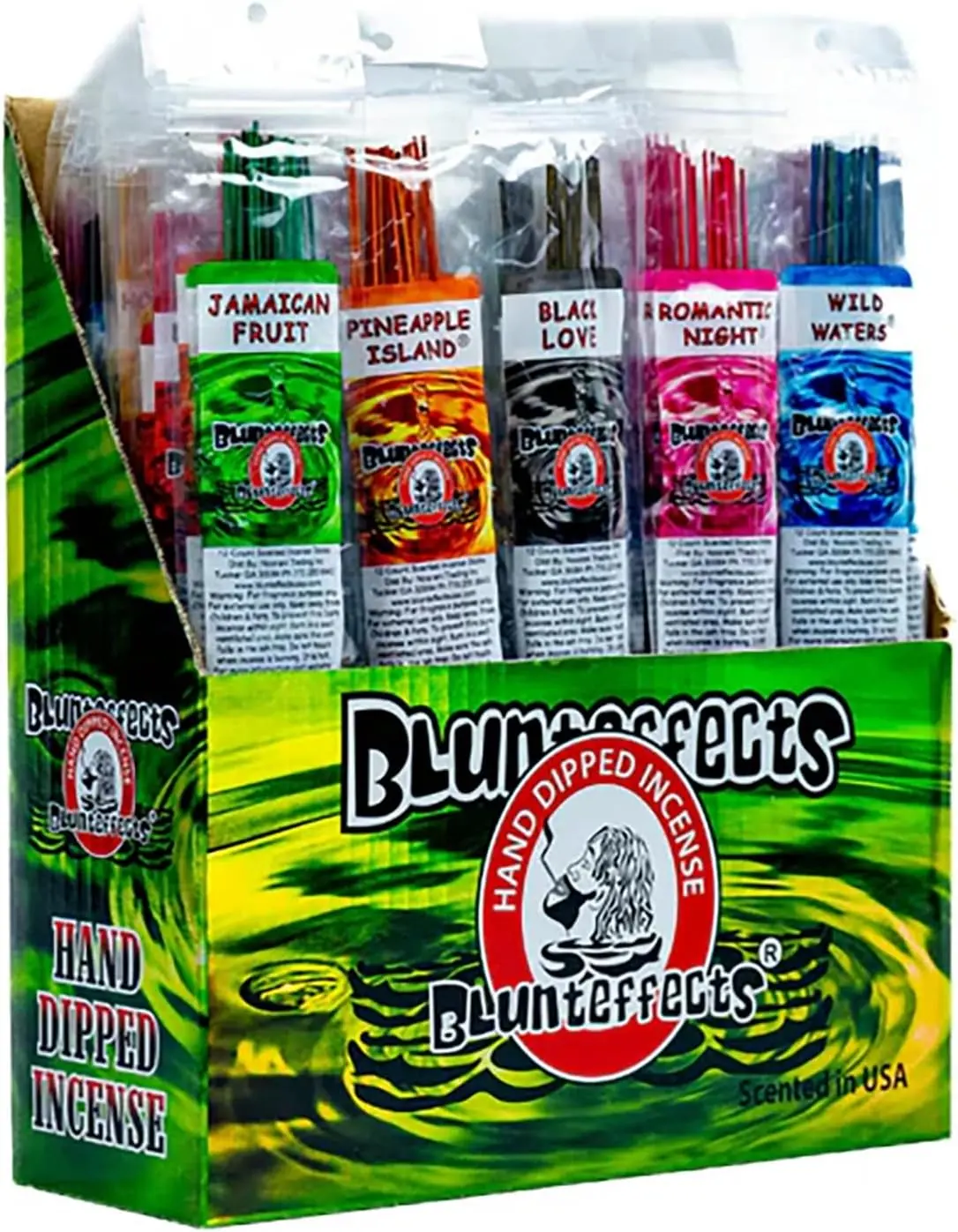 Blunteffects Hand-Dipped Incense Sticks - Premium Pack Variety Set, 11" Long, USA-Made Aromatherapy with Long Burn Time (3/6/12 Pack,36/72/144 Total Sticks)