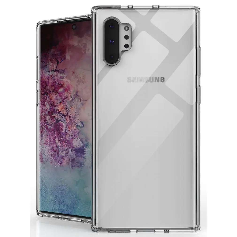 Case for Galaxy Note 10 Plus, Clear [Aquaflex] Transparent Flexible TPU [Shock Absorbing] Cover for Samsung Galaxy Note 10+ Phone (SM-N975, SM-N976)