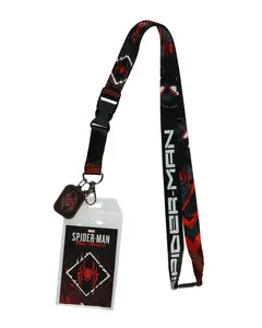 Marvel Spider-Man Miles Morales Lanyard Be Yourself Clear ID Badge Holder Breakaway Keychain
