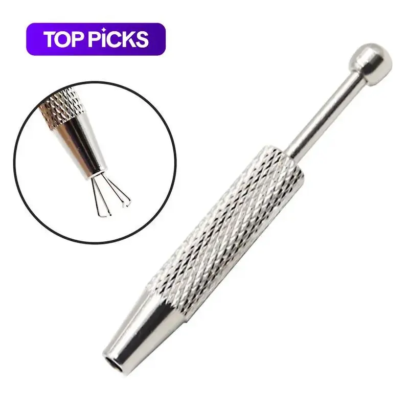 Mini Jewelry Tweezer, Portable Jewels Pick-up Tool with 4 Claws, Handheld Metal Gripping Tools for Beading, Watch, Eyeglass Repair, Men Gifts, Heavy Duty, Handle, Tools And Gadgets, Industrial, Hardware