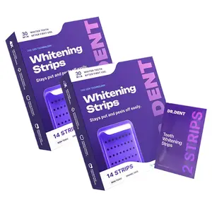 DRDENT Purple Teeth Whitening Strips - 7/21 Whitening Sessions - Safe for Enamel - Non Sensitive Teeth Whitening - Peroxide-Free