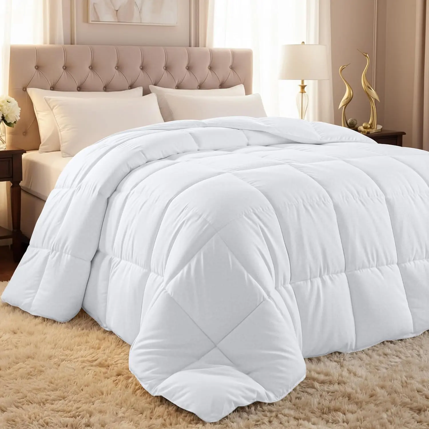 Utopia Bedding Comforter Duvet Insert, Quilted Comforter with Corner Tabs, Box Stitched Down Alternative Comforter Utopia Bedding Comforter Duvet Insert, Quilted Comforter with Corner Tabs, Box Stitched Down Alternative Comforter