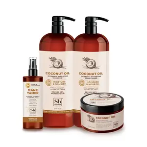 Soapbox Coconut Oil Haircare Bundle – Deep Hydration for Soft, Shiny Hair – With Jojoba, Shea, Aloe & Vitamins for Dry & Damaged Hair Care