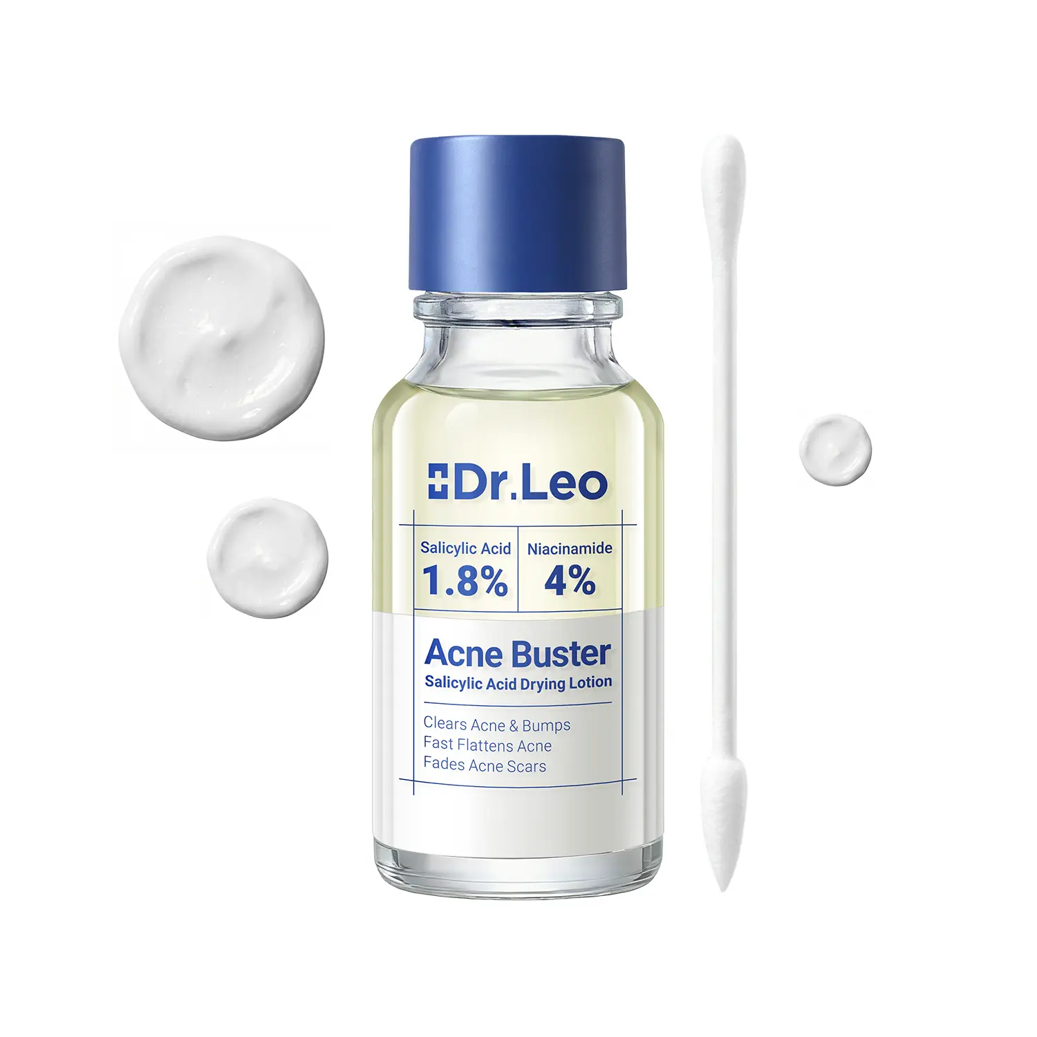 Dr.Leo Drying Lotion - Lightweight Powder Acne Spot Treatment with 1.8% Encapsulated Salicylic Acid, 4% Niacinamide - Exfoliates Blemishes for Oily, Acne-Prone Skin (20ml) #DealsForYouDays