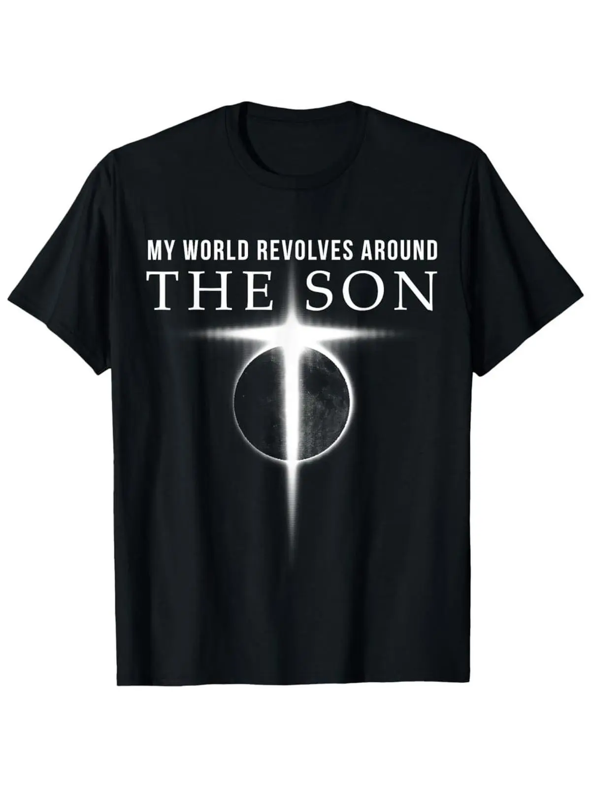 Women's Christian Graphic T-Shirt in 100% Soft Cotton Fabric, Minimalist Classic Fit Crewneck, Breathable Faith Apparel for Everyday Wear, Sizes S-3XL
