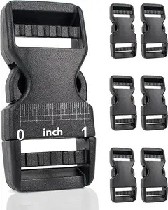 6PCS Plastic Quick Release Buckles for Straps 1 Inch - Side Release Buckle, Sewing Clips