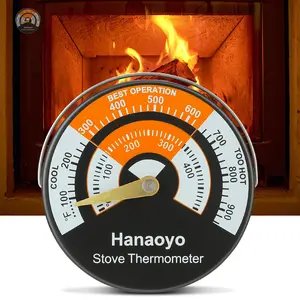 Wood Stove Thermometer Magnetic Pipe Thermometer, Stove Fireplace & Flue Temperature Gauge, Accurate Heating Monitoring Tool