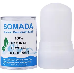 Crystal Deodorant Stick for Women and Men, 4.25 oz/120g - 100% Natural Alum Salt Stone Rock - Unscented Mineral Rock