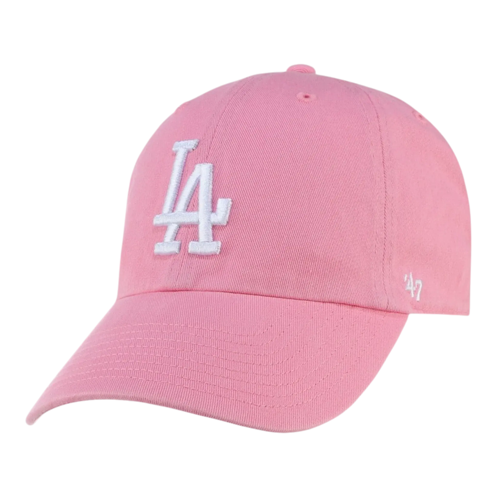 47 Brand Clean Up Los Angeles Dodgers Strapback in Rose | Adjustable Cap