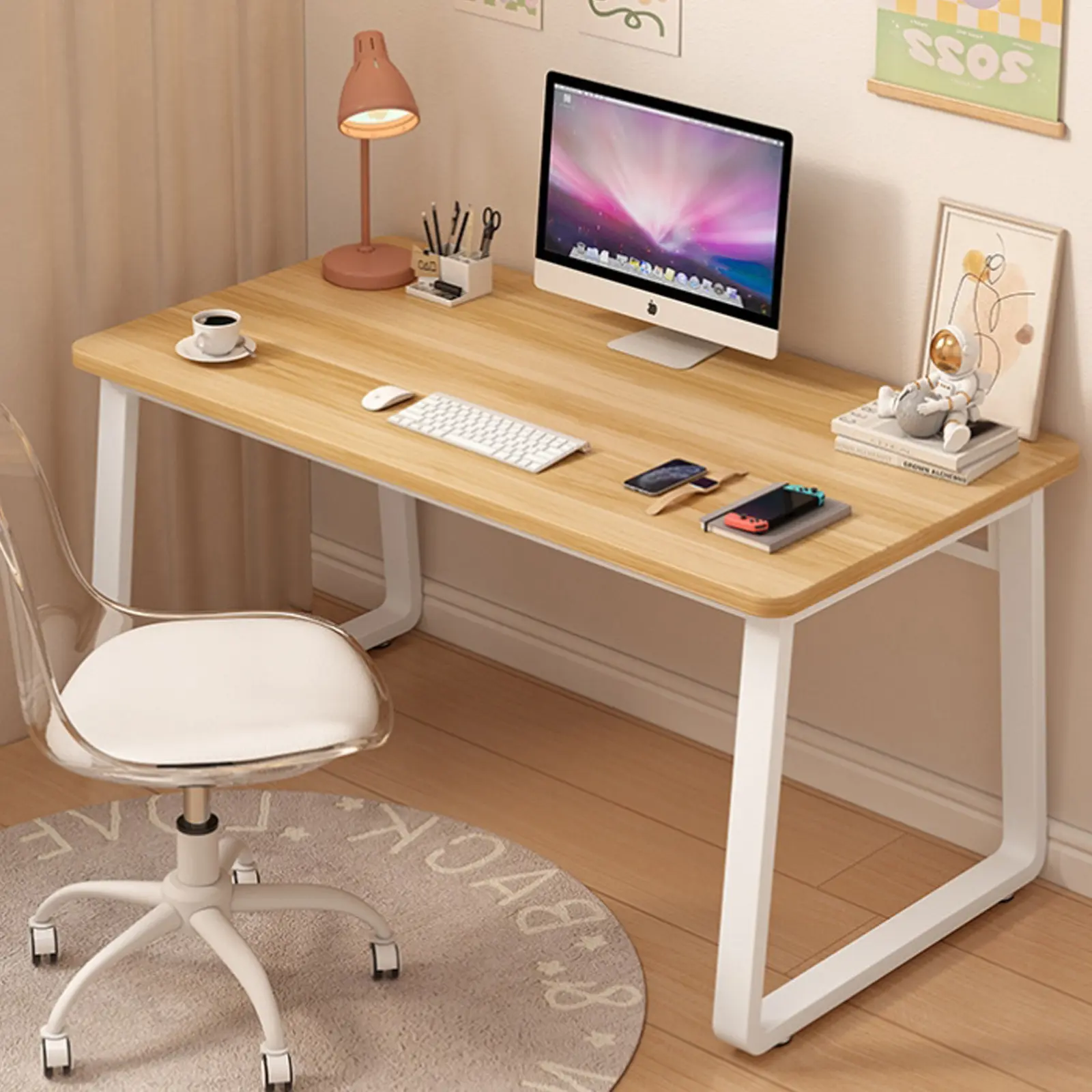 【Summer sale】Computer Desk Modern Simple Style Desk for Home Office,Small Writing Table Study Corner Work Desk for Bedroom