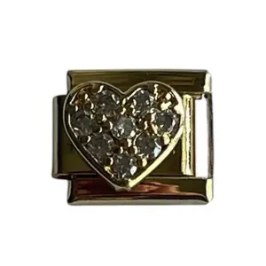 GOLD blinged out heart