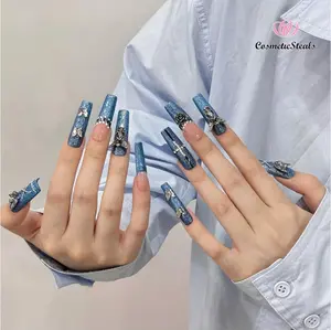 Buy 10 get 10 free Handmade nail art Quick Easy Press-On Nails  No Glue Needed  Perfect for Busy Lifestyles Nailcare