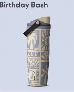 Owala Limited Edition FreeSip 30oz Vintage Surf Bottle Birthday Bash US Fast Ship - Real Life Photo