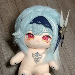 20CM Cute Game Genshin Impact Eula Plush Doll Cotton Body Figures Anime Role Dress Up Plushie Toys Pillow Cartoon Xmas Gift