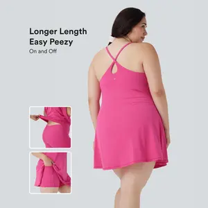 Halara Softlyzero Plush Backless Active Plus Size Dress-Longer Length-Easy Peezy Edition