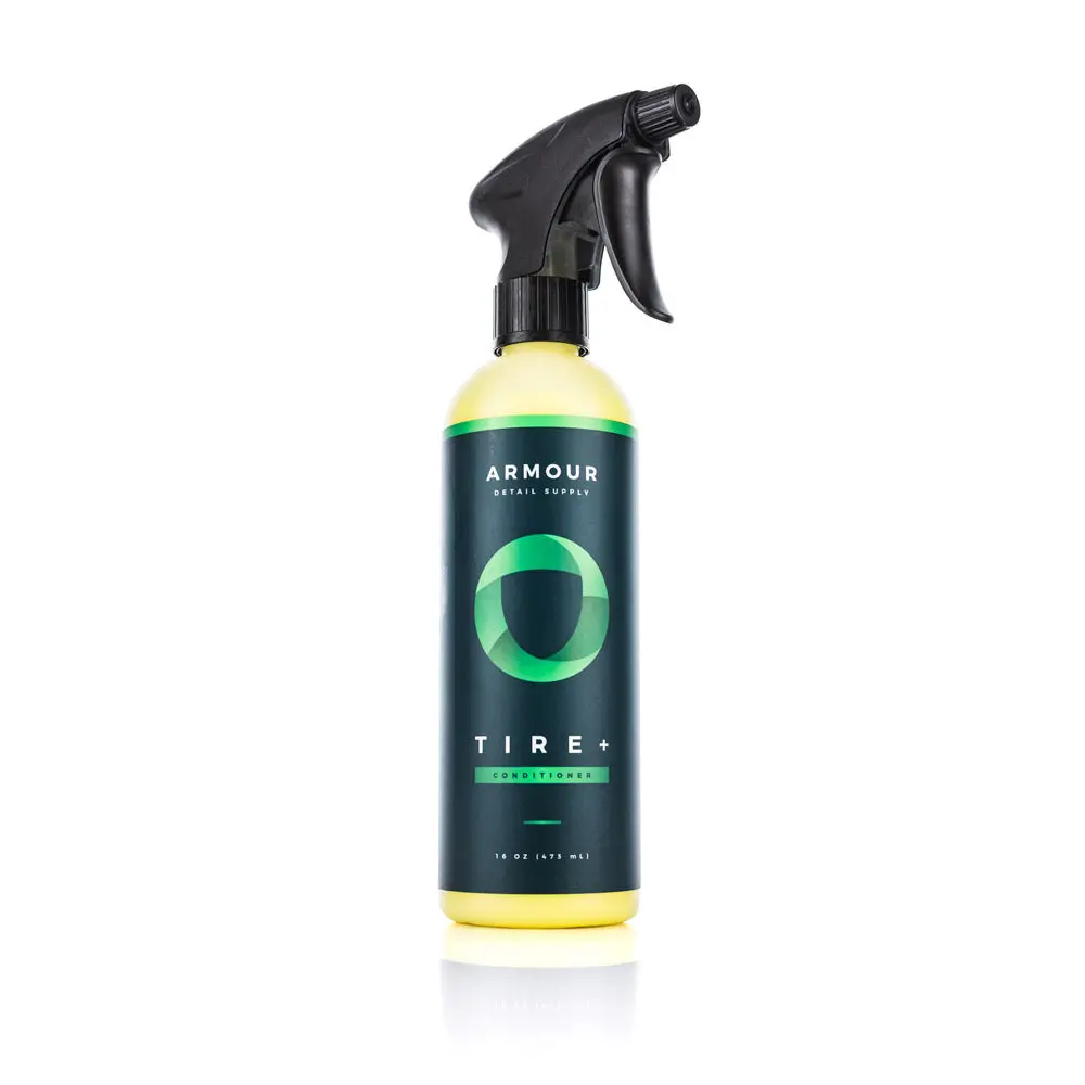 Armour Detail Supply - Tire+ Wet Tire Shine, Water-Based Tire Shine Spray for Lasting Shine, All Tires, Non Greasy, Durable and Hydrophobic