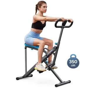 Squat Machine Glutes Workout Adjustable Resistance Foldable Exercise Equipment Leg Exercise Machine with 350lbs Weight Capacity Rowing Machine