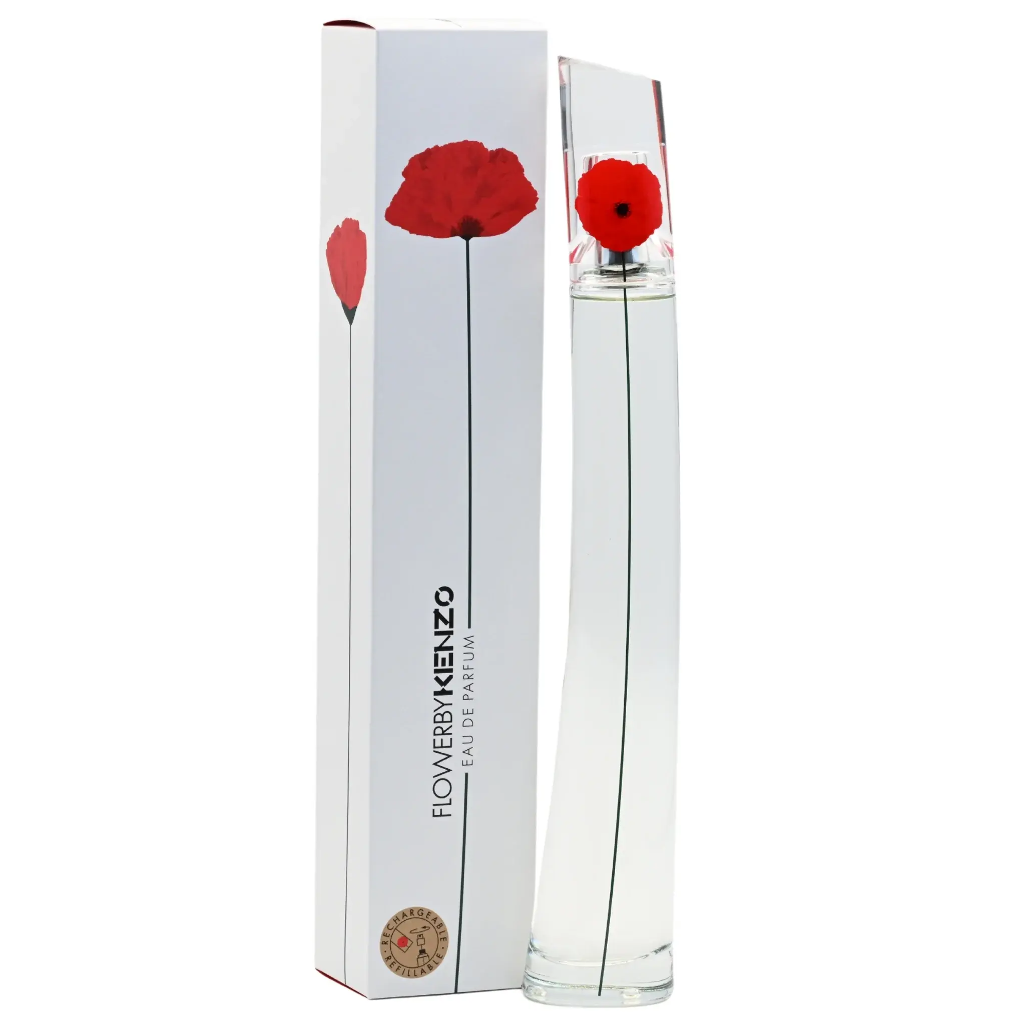 Kenzo Flower Refillable EDP Women's Perfume, 3.3-3.4 oz (3 to 3.9 fl oz Range), Powder & Wood Notes, Tri-Tiered Composition, New in Box, Fragrances, Concentrated Perfume Women's Fragrance, Floral Women's Fragrance