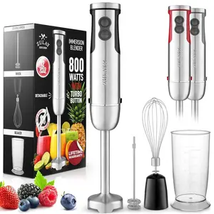 3-in-1 Immersion Blender Handheld - Powerful 800 Watt 12 Speed Emulsion Mixer 3-in-1 Immersion Blender Handheld - Powerful 800 Watt 12 Speed Emulsion Mixer