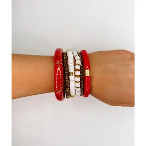 Big Red Bracelet Stack