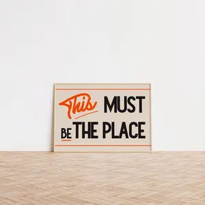 This Must Be The Place Retro Print, Mid Century Landscape Wall Art, Vintage Style Print, Retro Wall Art, Living Room