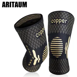 ARITAUM Copper Knee Braces for Knee Pain Women and Men(2 Pack), Knee Compression Sleeve for Arthritis, ACL, Meniscus Tear, Joint Pain Relief, Knee Support for Working, Running, Weightlifting
